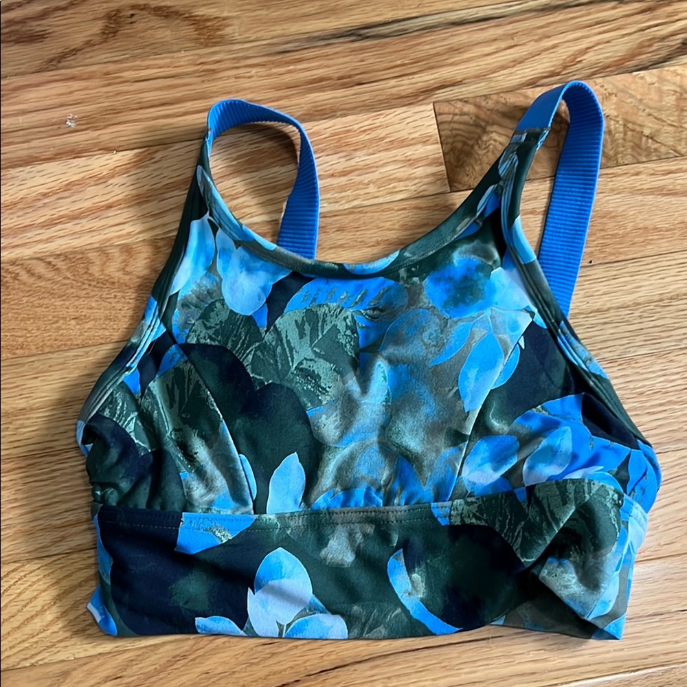 Aerie Blue and Green Sports Bra with Racerback